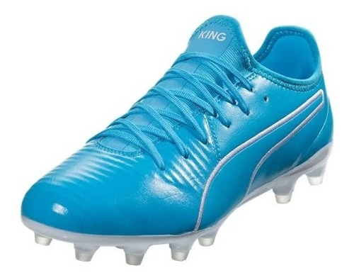 Puma King Pro Fg Zapatos Futbol Soccer Piel Canguro Azul Cia