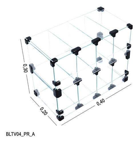 Baleiro De Vidro Expositor 0,40 X 0,30 X 0,20