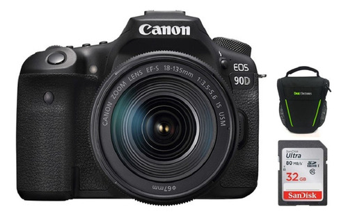 Camara Canon Eos 90d Lente 18-135mm Is Usm + 32gb + Bolso