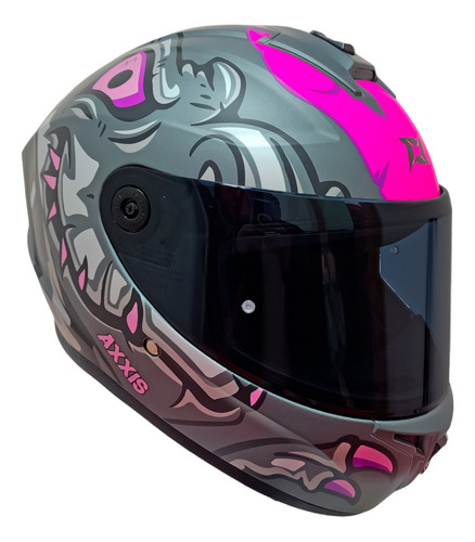 Casco Integral Axxis Draken Dinotoon B8 Rosa Dot Y Ece2206