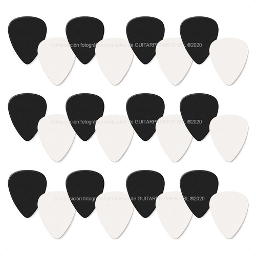 48 X Puas Para Guitarra Bajo Ukelele Genérica Blanco O Negro