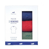 Remera Pato Pampa Pack X 3u. Azul - Rojo - Verde.