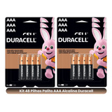 Kit 48 Pilhas Duracell Palito Aaa (palito) Cartela C/16