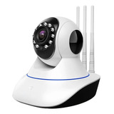 Camera Ip Segurança 3 Antenas Robo Wifi 360o 720p Hd Noturno