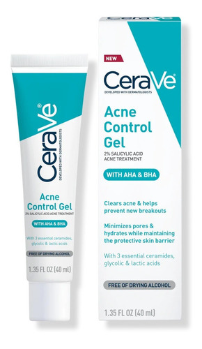 Cerave Gel Para El Control Del Acné 40ml Con Aha Y Bha