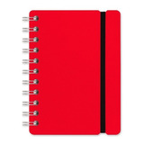 Cuaderno Studio A6 Rayado 80 Hojas Cuero Reciclado Duradero Color Rojo