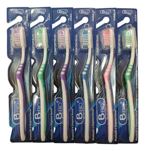 Escova Dental Adulto Cerdas Duras Kit Com 36 Unidades