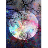 D Diamond Painting By Number Kit, Bright Moon Full Dril...