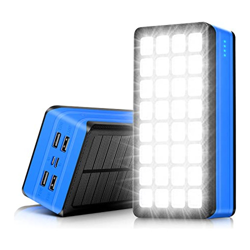 Solar Charger Power Bank 60000mah, Portable Solar Battery Ch