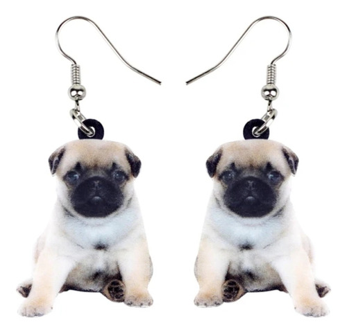 Aretes Pendientes Para Mujer Forma De Perros Pug Chihuahua