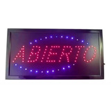 Letrero Led Luminoso Abierto Anuncio Para Negocio