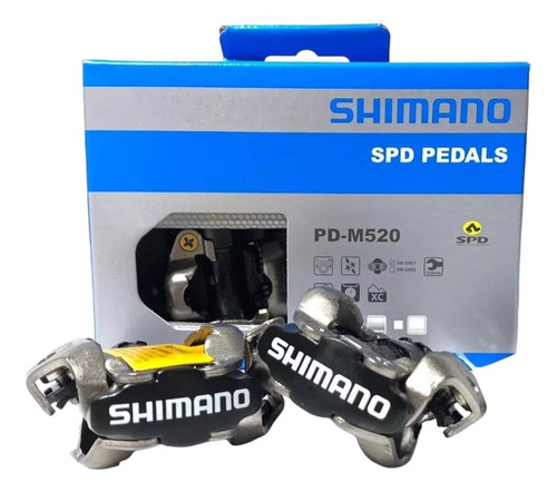 Pedal Clip Shimano Pd-m520 Sem Tacos Preto Mtb Original