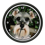 Schnauzer Reloj De Pared Perro Doggie Mascota Raza Regalo