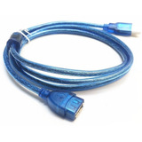 Alargue Usb 2.0 Mallado 10 Metros Macho Hembra Con Filtro Color Azul