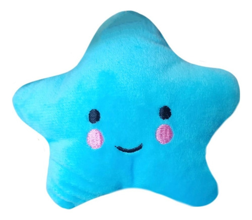 Brinquedo Pelúcia Pequeno Para Cães Cachorro Pet Premium Top Cor Colorido Desenho Estrela Azul