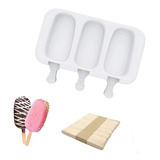 Molde Helado Silicona Molde Silicona Molde Para Helados 3cav