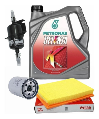 Aceite Selenia 15w40 + Kit De Filtros Fiat Palio 1.3 1.4 1.6