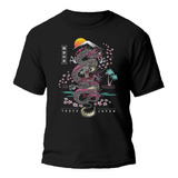 Remera Dragon Japonés Tokyo Vaporwave Algodón Premium