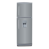 Heladera Bambi 364 Lts 2f 1800pd Plata C/freezer Y Dispenser Color Simil Acero