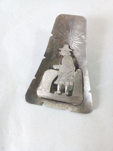 Broche Pingente Em Prata 925 Peruano Antigo 