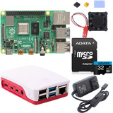 Raspberry Pi 4 4gb Case Eliminador Ventilador 32gb Pi4 B Kit