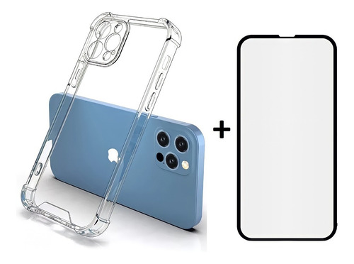 Carcasa Anti Golpes Para iPhone + Lamina Vidrio Completa