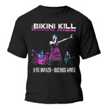 Remera Bikini Kill Fecha Argentina Show 2024 100%algodón