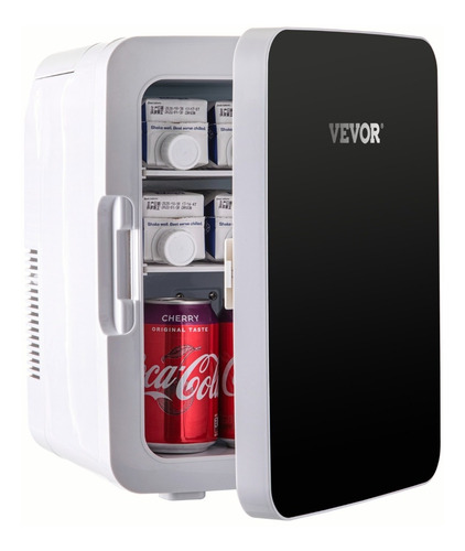 Vevor Mini Refrigerador Pequeño Portátil 12v 48w 10l Negro