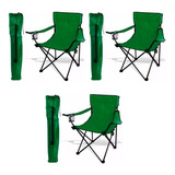 Silla Director Sillón Plegable Playa Camping Pesca Set X 3