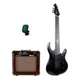 Guitarra Tagima True Range 7 Bk Kit C/amp E Afinador Oferta