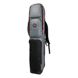 Bolso Porta 6 Palos De Hockey Lucha Reforzado Acolchonado Color Gris/fucsia/negro