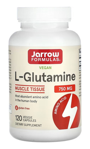 Jarrow Formulas L-glutamina 750mg 120 Cápsulas Vegetales Sfn
