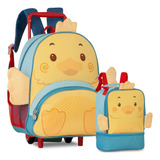 Kit Mochila Infantil Zoo Pets Com Lancheira Bichinhos 