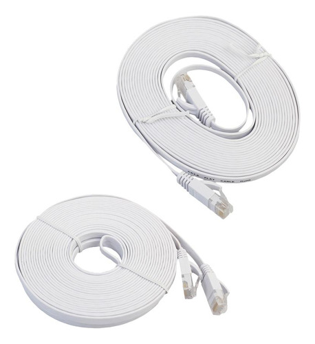 Paquete De 2 Cables Ethernet Utp Para Red Plana De Internet