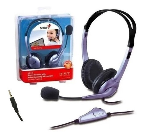 Auricular Genius Alámbricos +micrófono Hs-04s 1 Plug