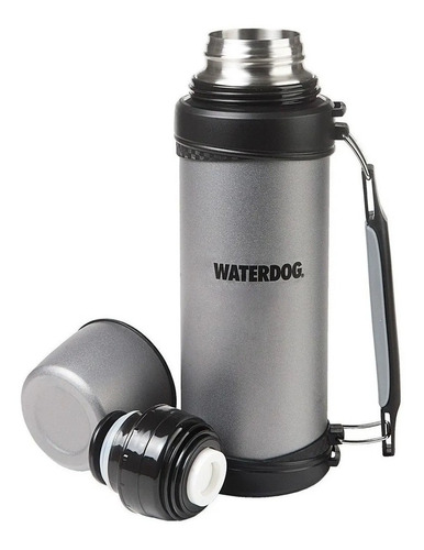 Termo Waterdog Ta 21000 Cc De Acero Inoxidable 1l Black