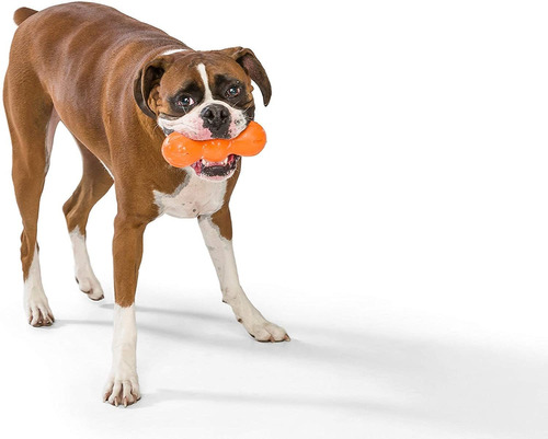 West Paw Zogoflex Rumpus Dog Chew Toy (mediano, Mandarina)