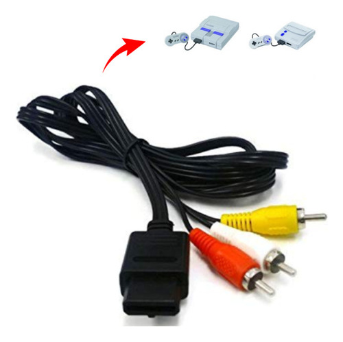 Cable Audio Y Video Rca Compatible Con Nintendo Super Snes