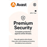 Antivirus Avast Premium Security - 5 Dispositivos - 1 Año