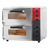 Horno Pizzas Eléctrico Comercial Doble Cubierta 1600 Watts