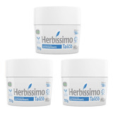 Antitranspirante Em Creme Herbíssimo 645004 Talco 55 G Pacote De 3 U