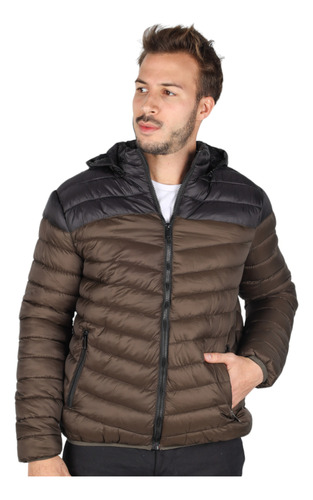 Campera Inflada Hombre Capucha Desmontable Oldtown Polo