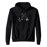 Sudadera Bad Bunny Linea De Vida Reguetón Trap Conejo