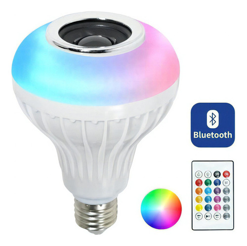 Lâmpada Led Music Bulb Bluetooth Bulb Rgbw Festa Quarto Dj Cor Da Luz Colorida 110v/220v