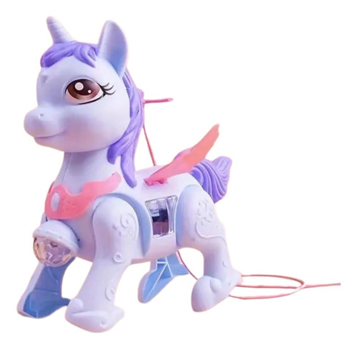 Juguete Pony (unicornio) Eléctrico Luz Movimiento Y Sonido