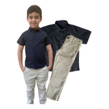 Camisa Social Conjunto Masculino Calça Infantil Promoção 