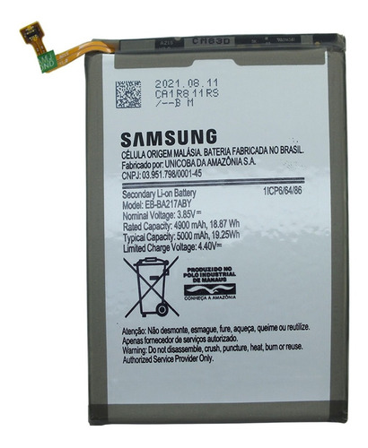 Bateria Samsung Sm-a217 / A21s Original