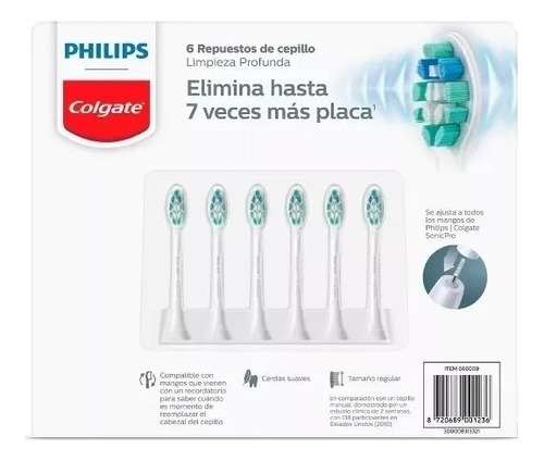 Philips Colgate 6 Cabezales De Repuesto Cepillo De Dientes