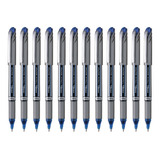 Bolígrafo Pentel Energel Bl27 Tinta Gel Líquida 0.7 Mm 12 Pz Color De La Tinta Azul Color Del Exterior Plateado