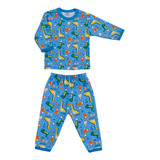 Kit Pijama Blusa E Calça Menino Quentinho Tamanhos 2 Ao 6